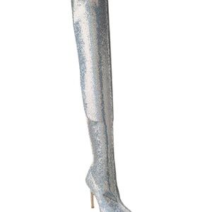 Stuart Weitzman Silver Over the Knee Boots